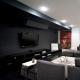 Черная гостиная — фото эксклюзивного дизайна Интерьер зала в бело черных тонах